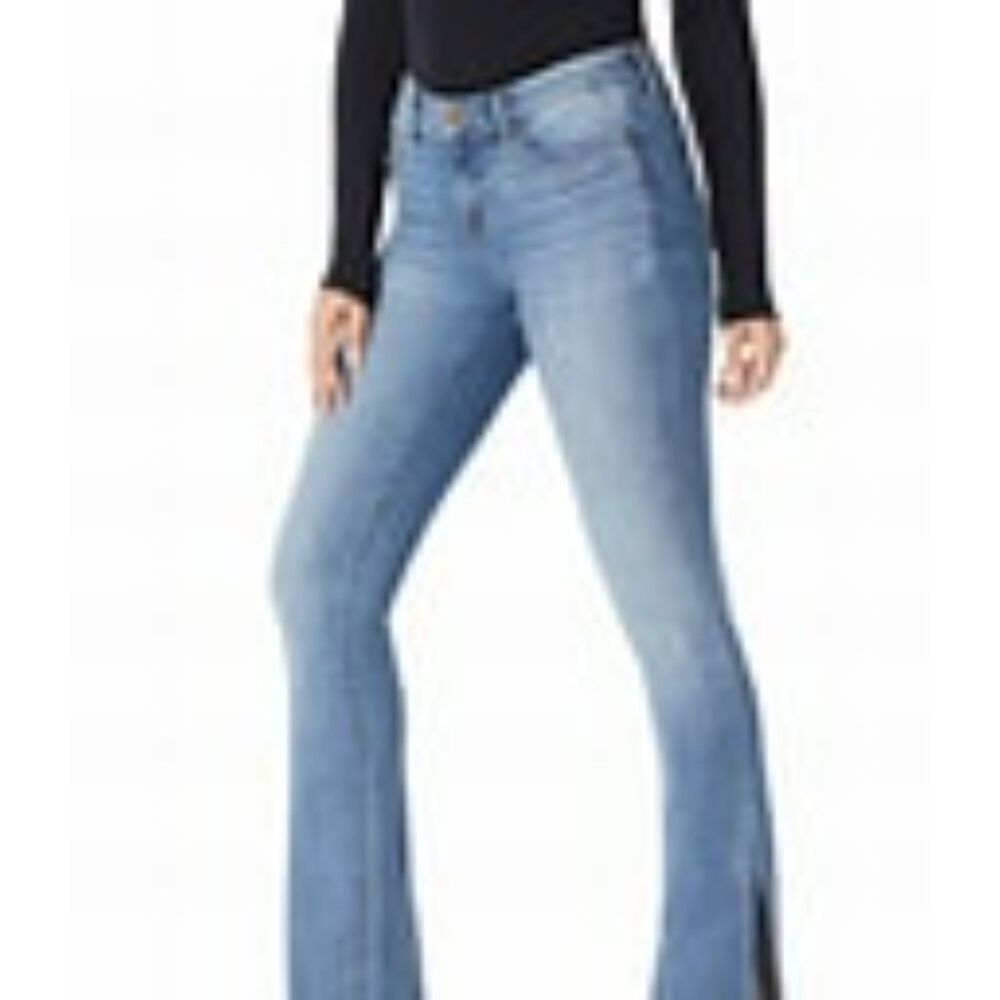 Sofia by Sofia Vergara Marisol Bootcut Split Hem Light Wash Jeans Mid Rise Sz 12